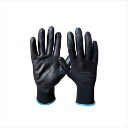 Rukavice prac. PU1001 BLACK 4131X  č. 10