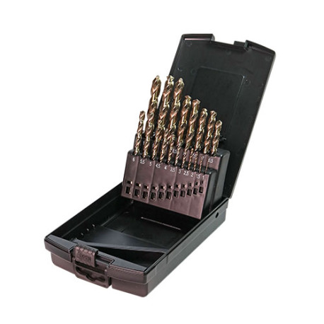 Sada HSS-G kobaltové vrtáky DIN 338, 19 ks pr. 1,0 – 10,0 x 0,5mm