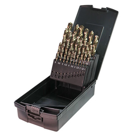Sada HSS-G kobaltové vrtáky DIN 338, 25 ks pr. 1,0 – 13,0 x 0,5mm