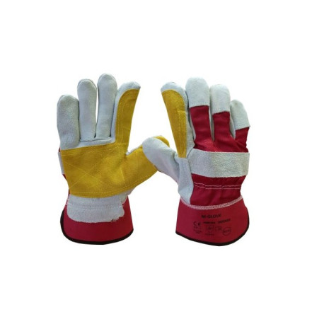 Rukavice prac. komb. DOCKER YELLOW-RED 4344X  č. 10,5