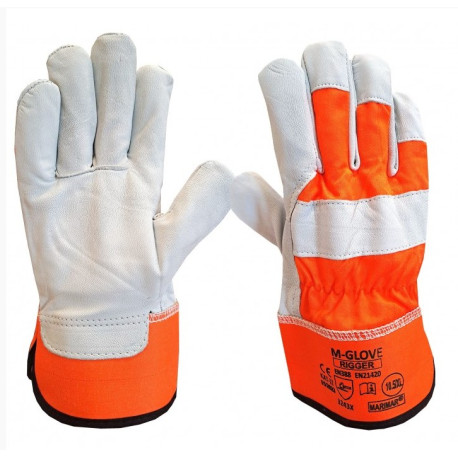 Rukavice prac. komb. RIGGER ORANGE 3243X č. 10,5